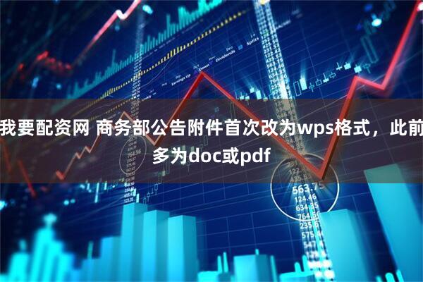 我要配资网 商务部公告附件首次改为wps格式，此前多为doc或pdf